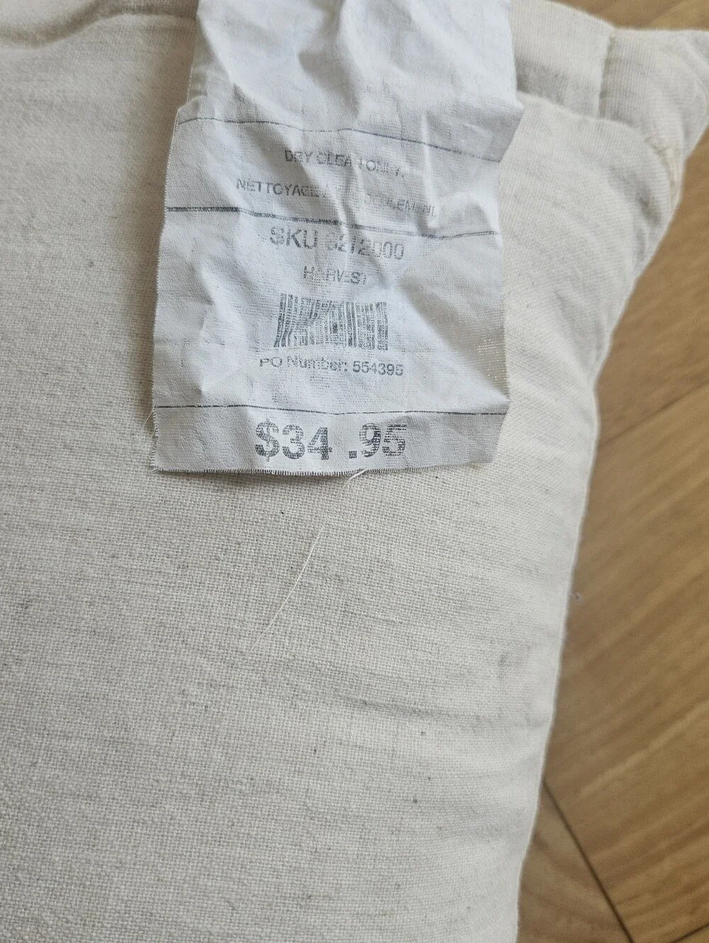 Pier 1 Neutral Cream Pumpkin Trio Embroidered Accent Pillow
